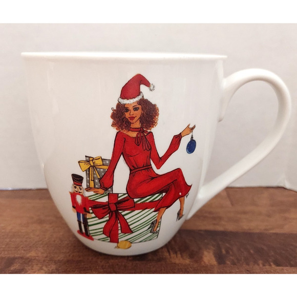 Rongrong Christmas Girl Coffee Cup Mug 20 oz Capacity Rongrong - Picture 1 of 7